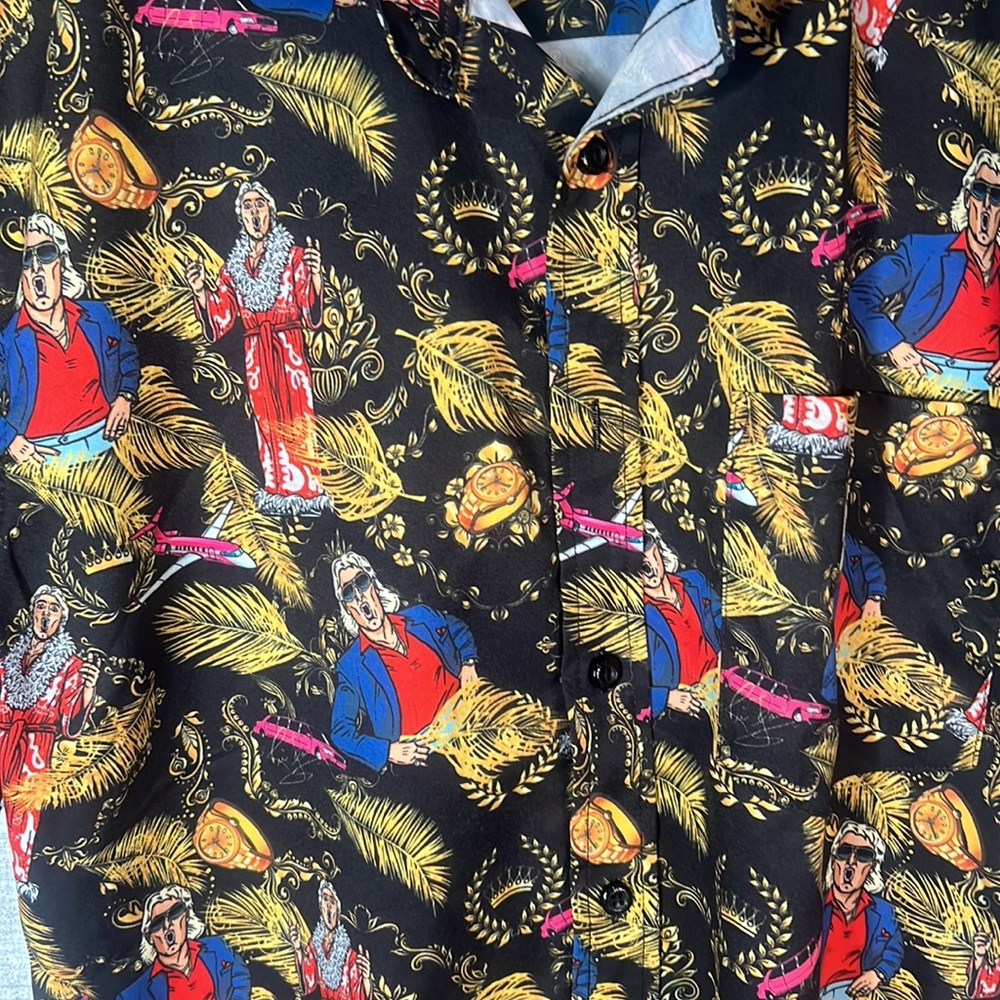 Rick Flare Button Up Mens Shirt - Picture 7 of 7